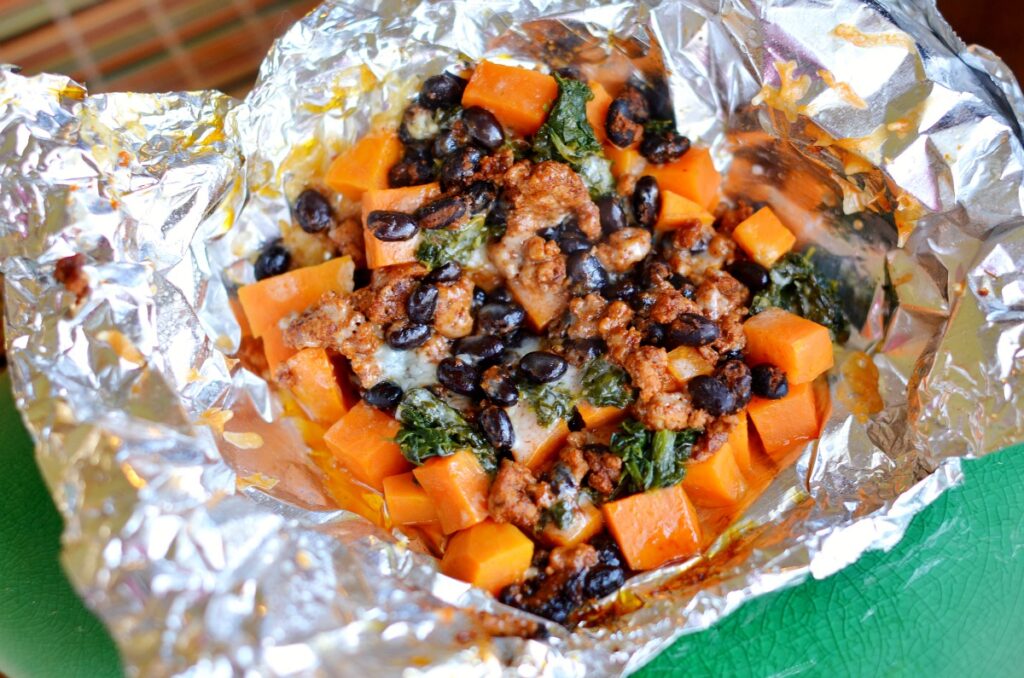 Foil Packet Sweet Potato Tacos